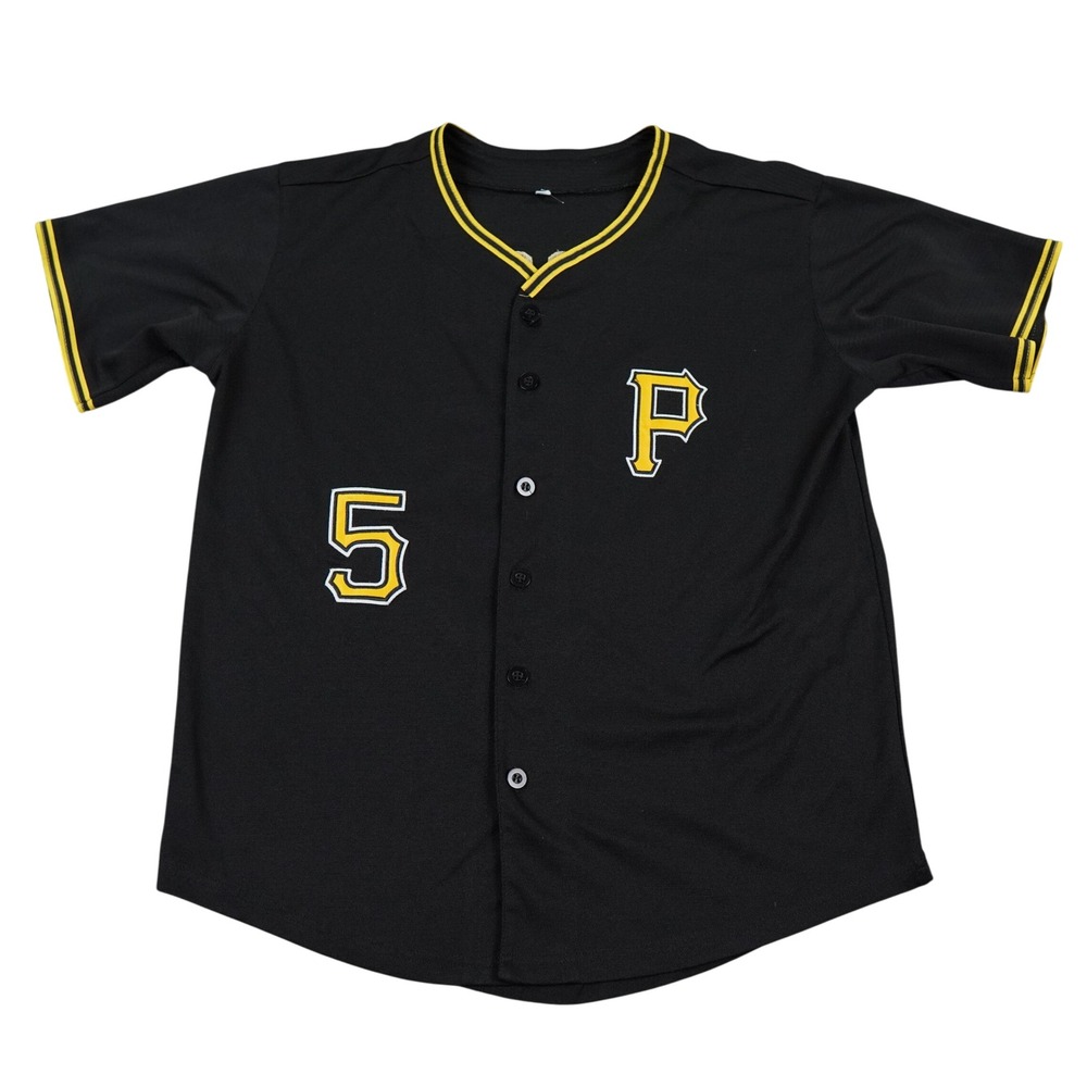 Unbranded Pittsburgh Larossa Baseball Jersey Men Small Black Yellow 5 Style Logo